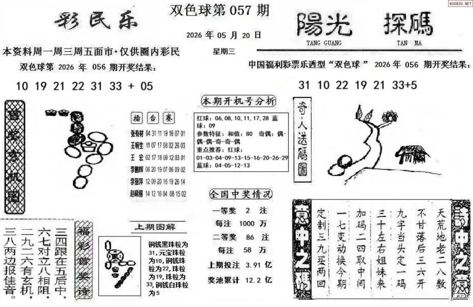 彩民乐+阳光探码图文版