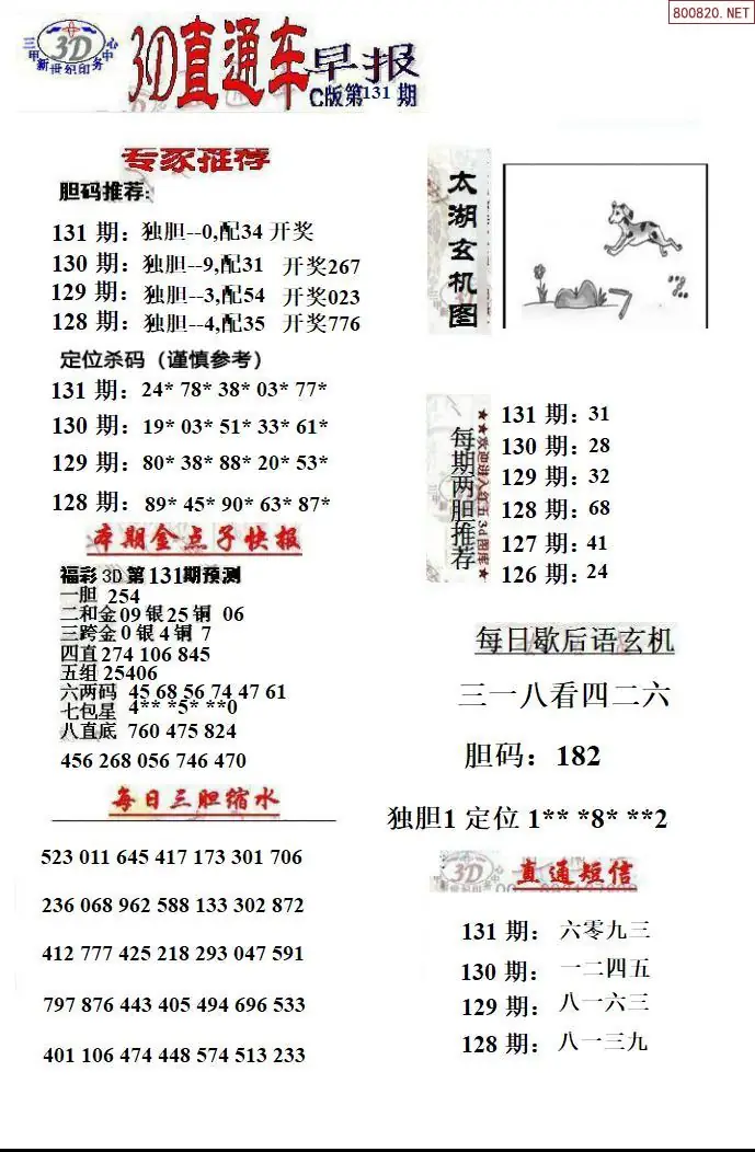 3D直通车3
