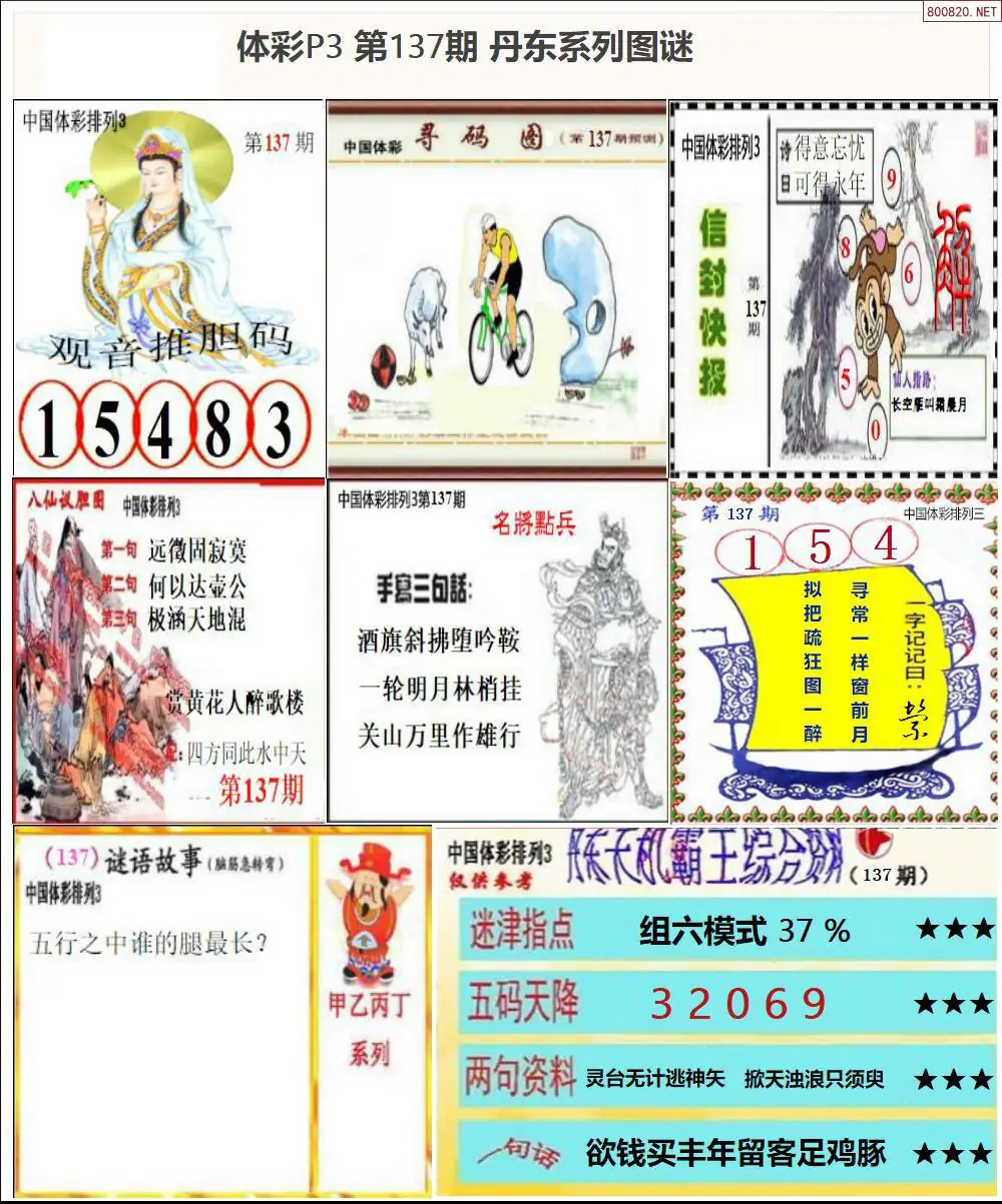 丹东P3系列图谜