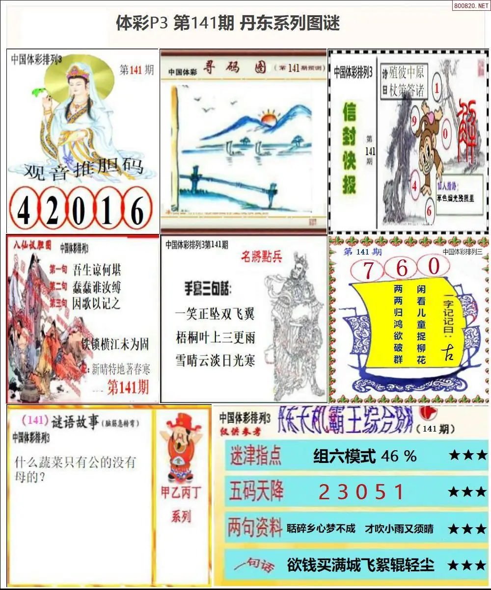 丹东P3系列图谜