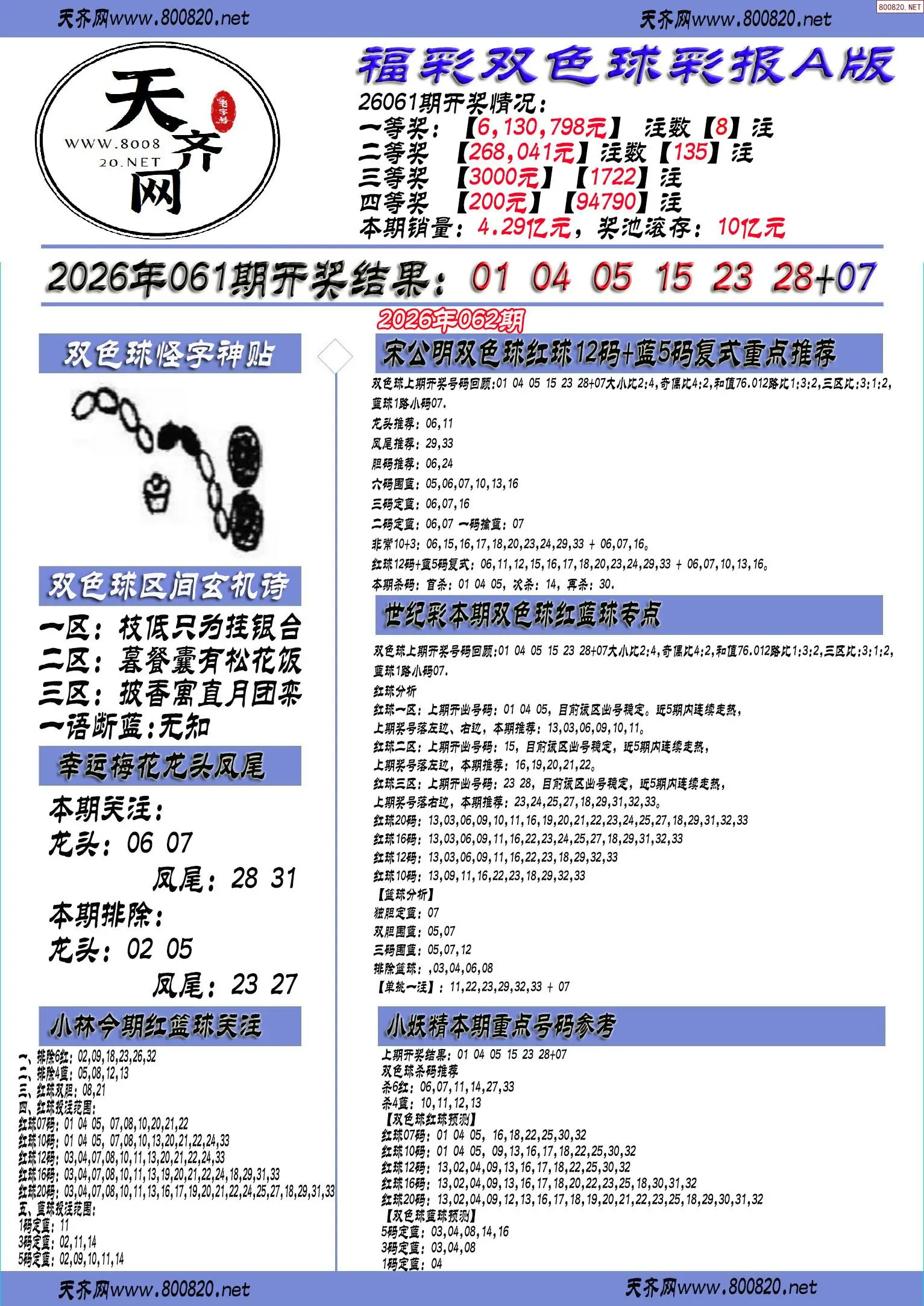 双色球彩报A版