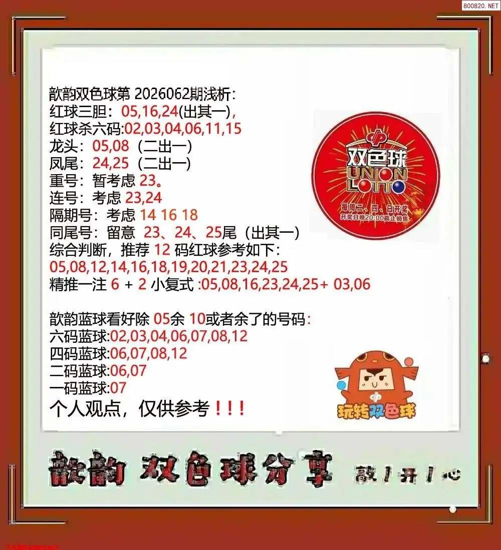 歆韵看彩