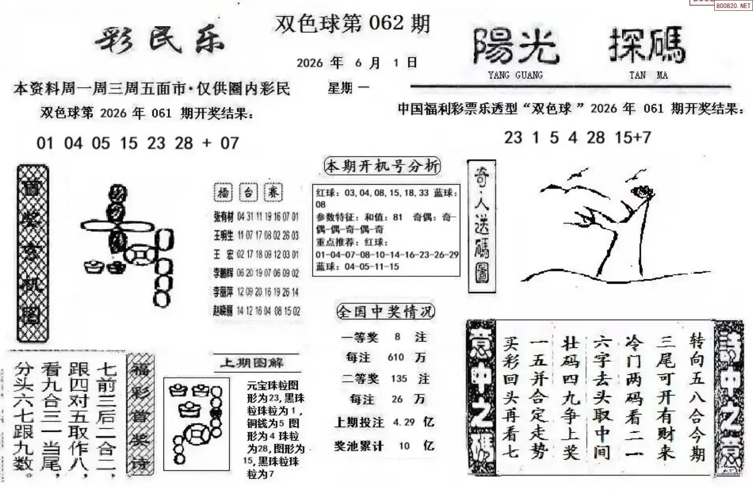 彩民乐+阳光探码图文版