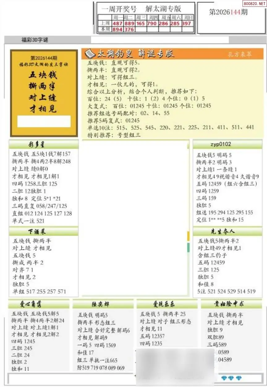 乐彩解太湖