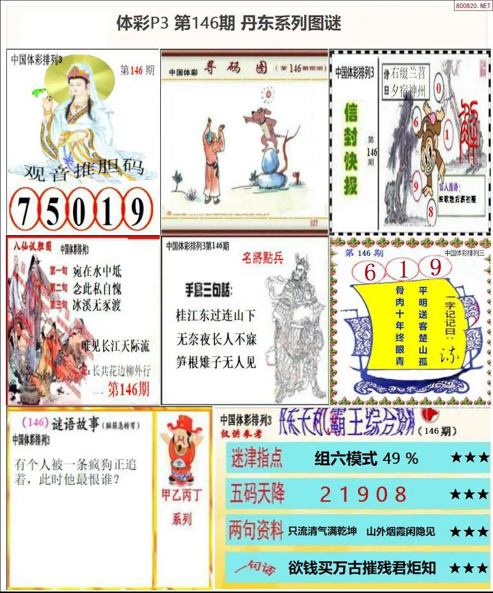 丹东P3系列图谜