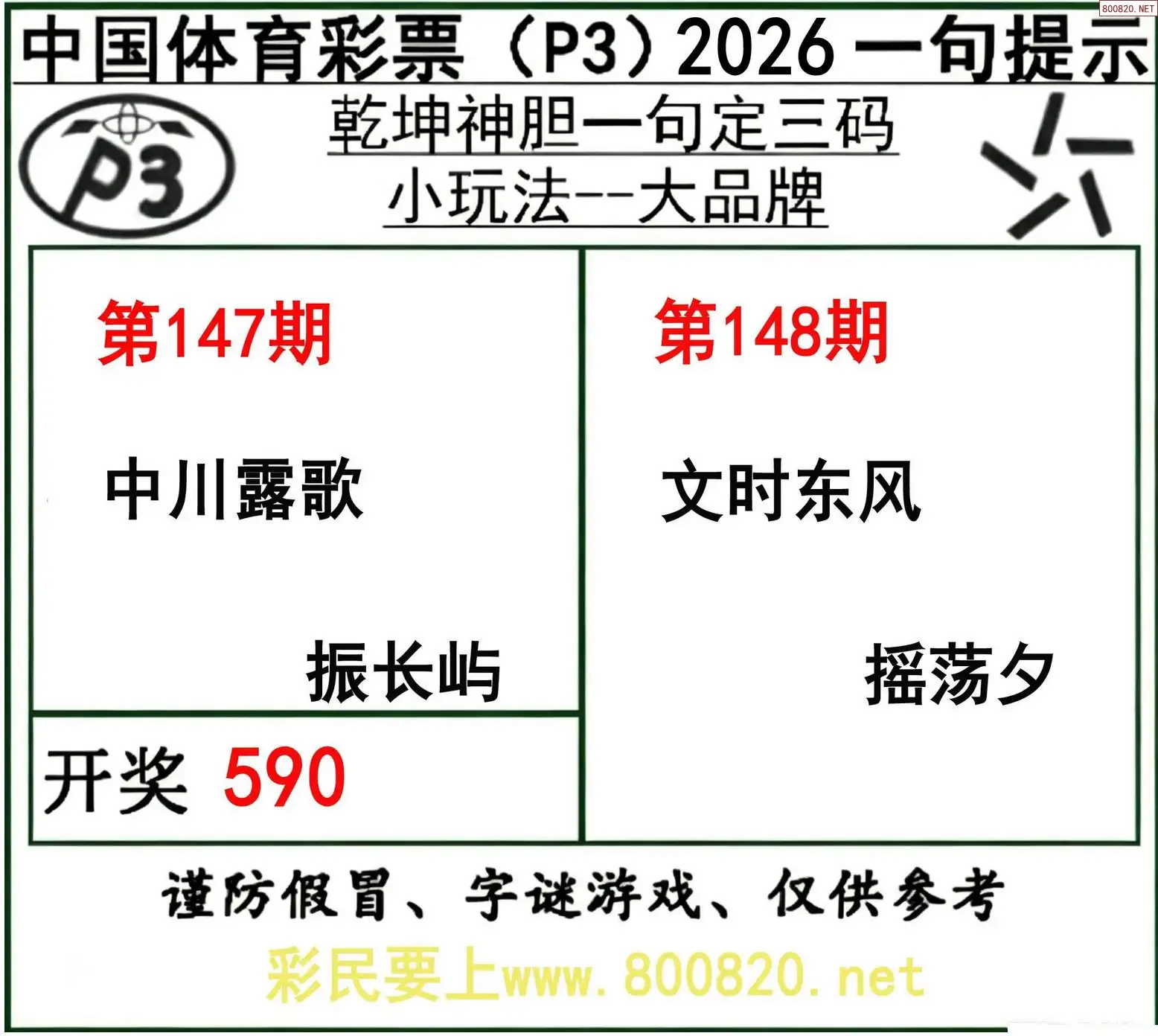 乾坤一句定三码