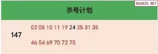 杀号计划