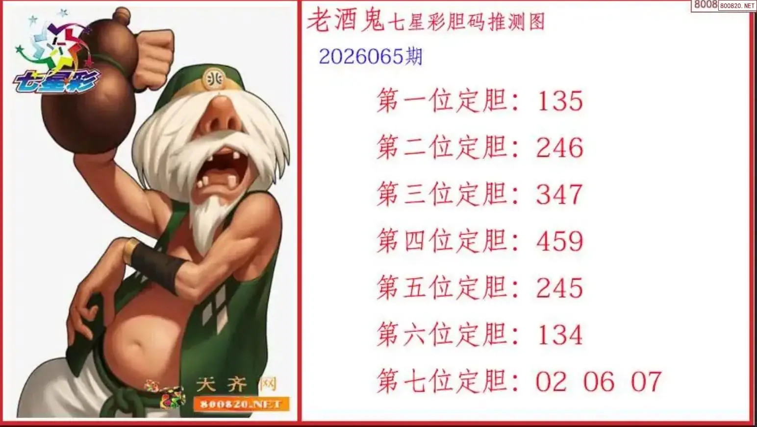 酒鬼胆码图