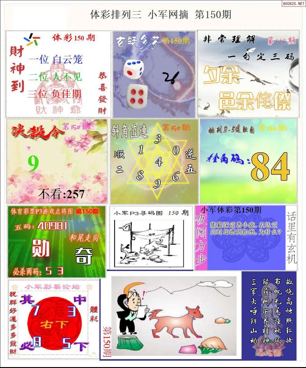体彩P3小军网摘版