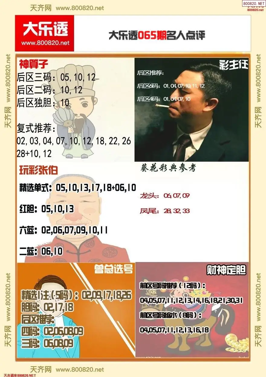 大乐透名人点评