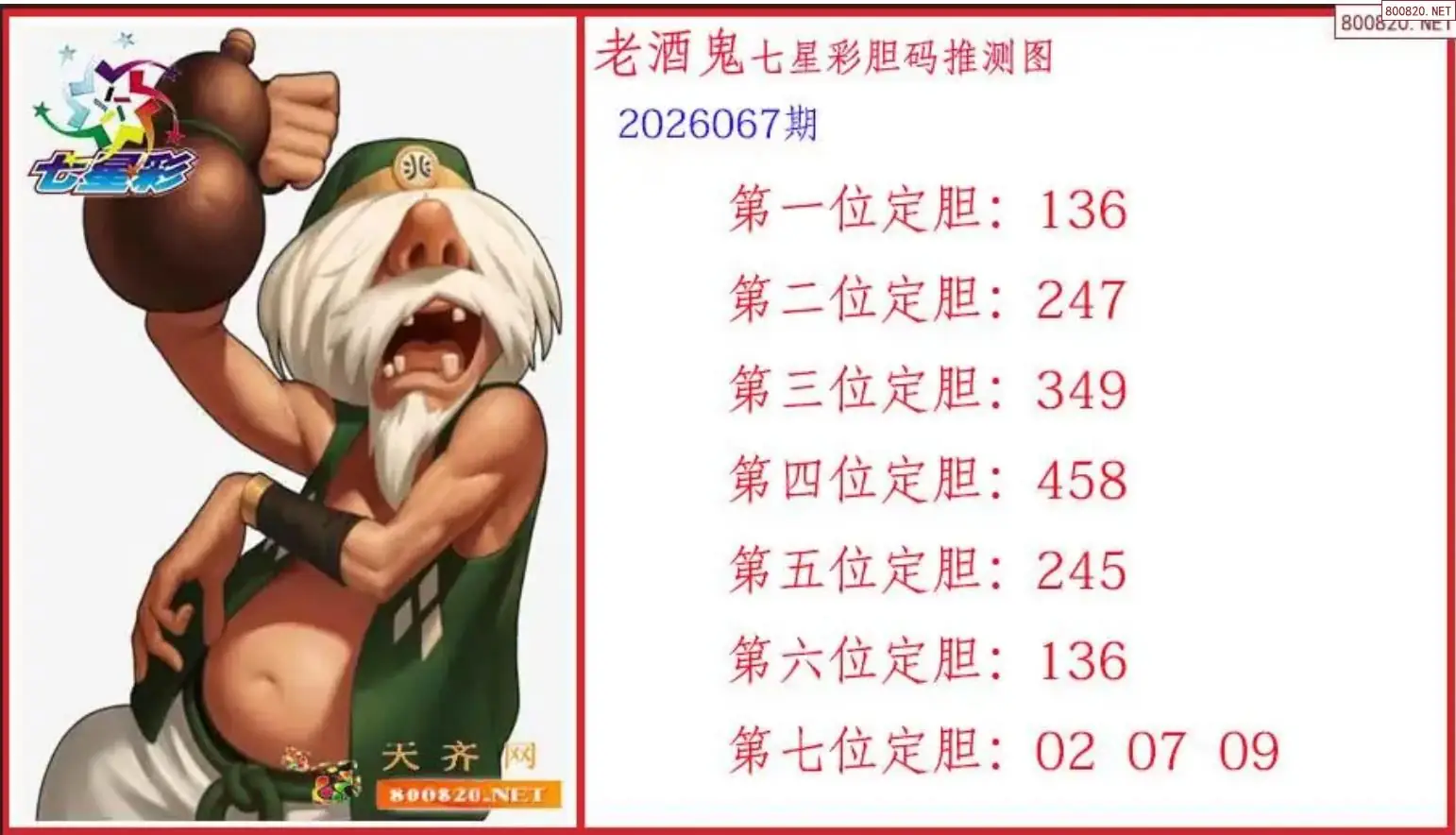 酒鬼胆码图