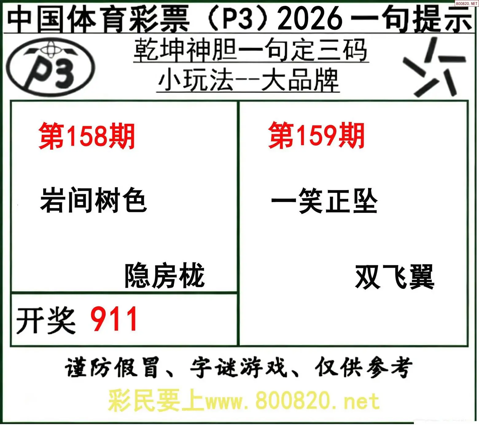 乾坤一句定三码