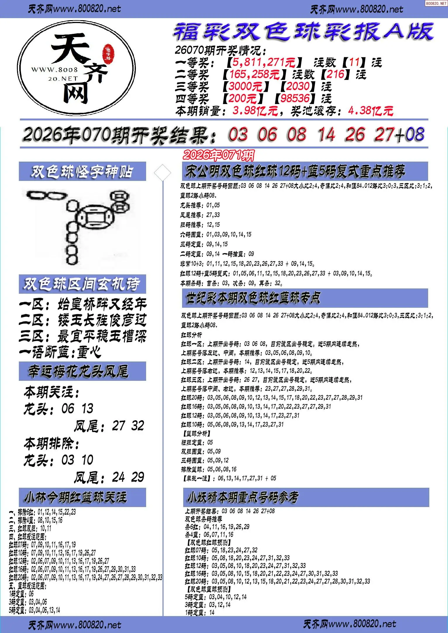 双色球彩报A版