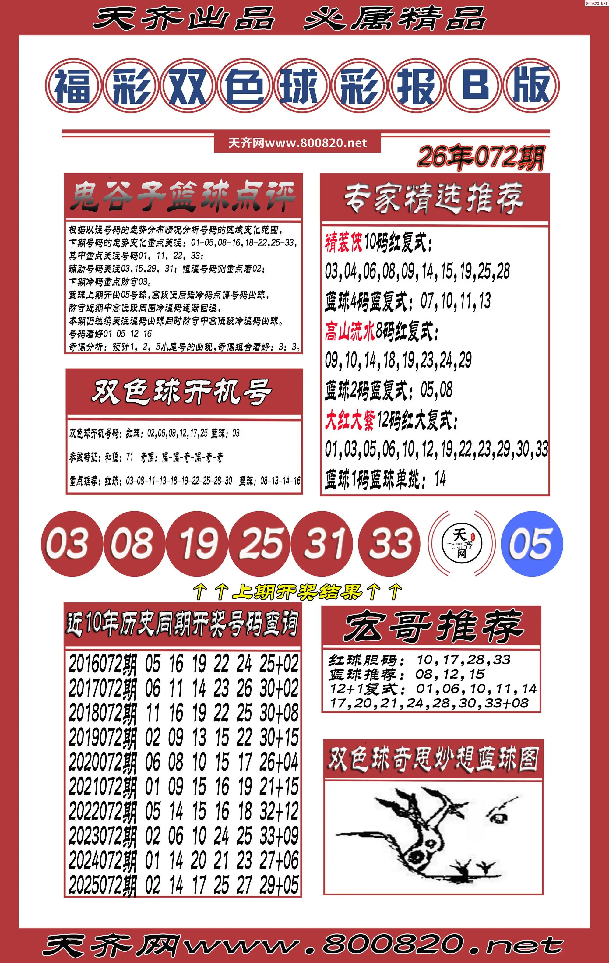 双色球彩报B版