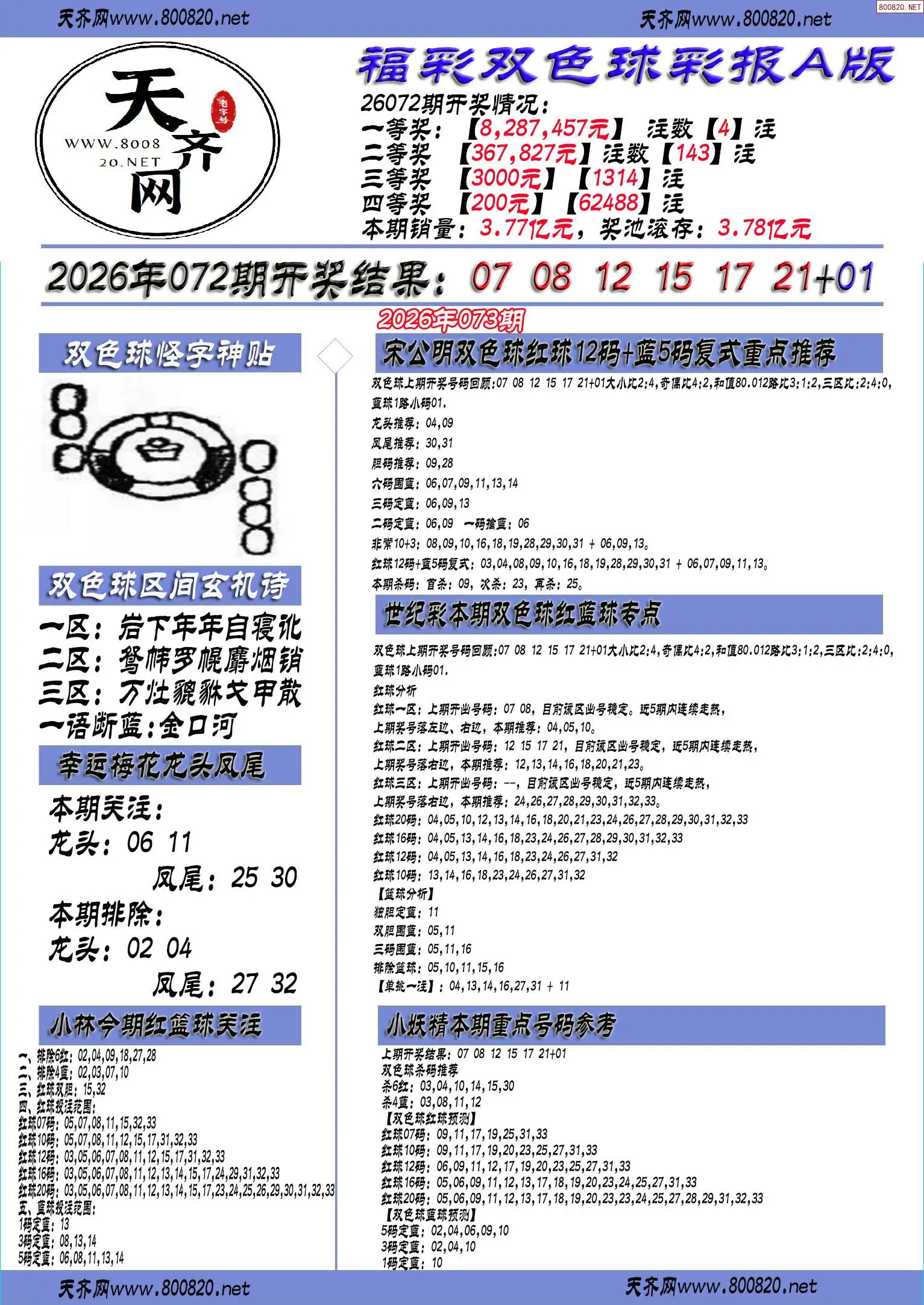 双色球彩报A版