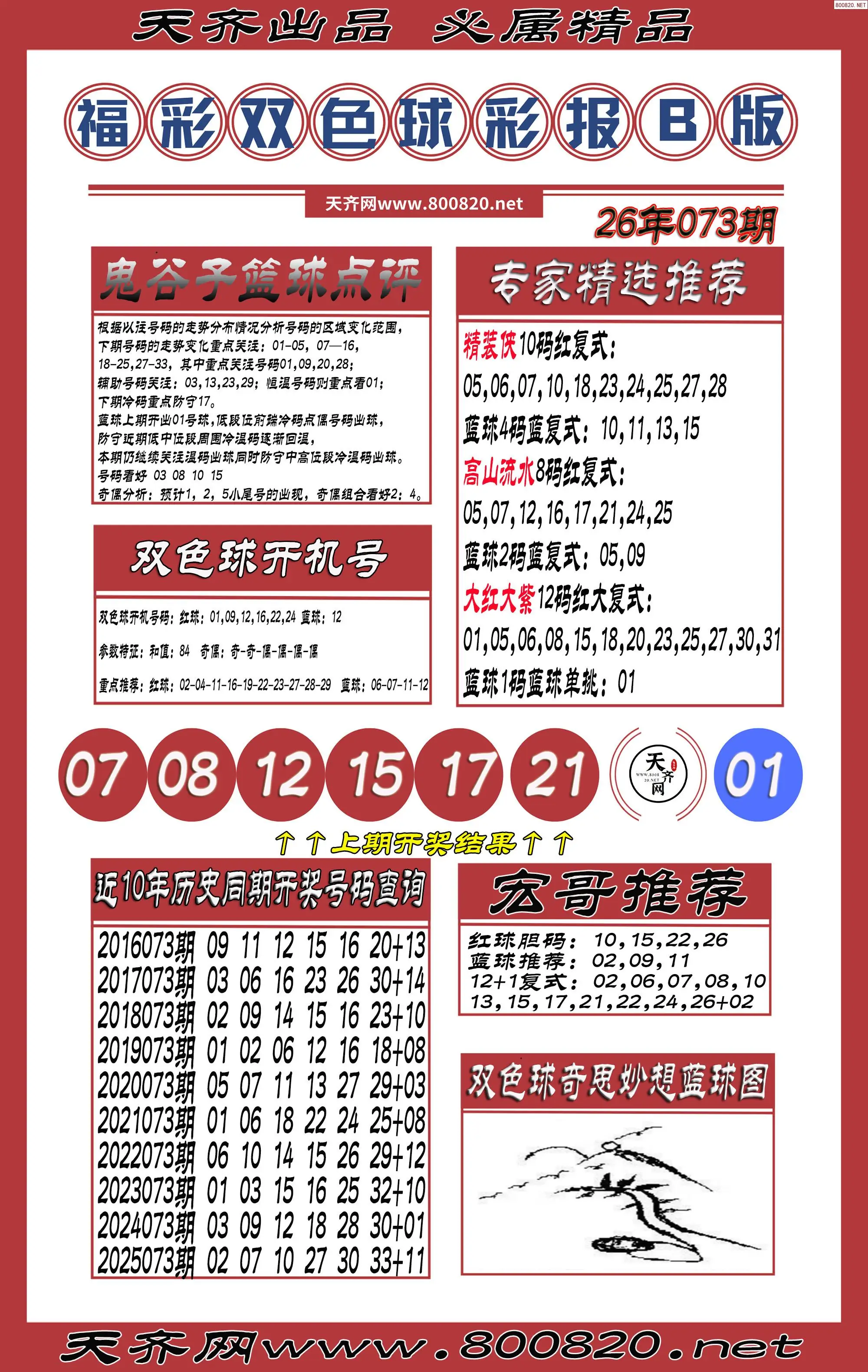 双色球彩报B版