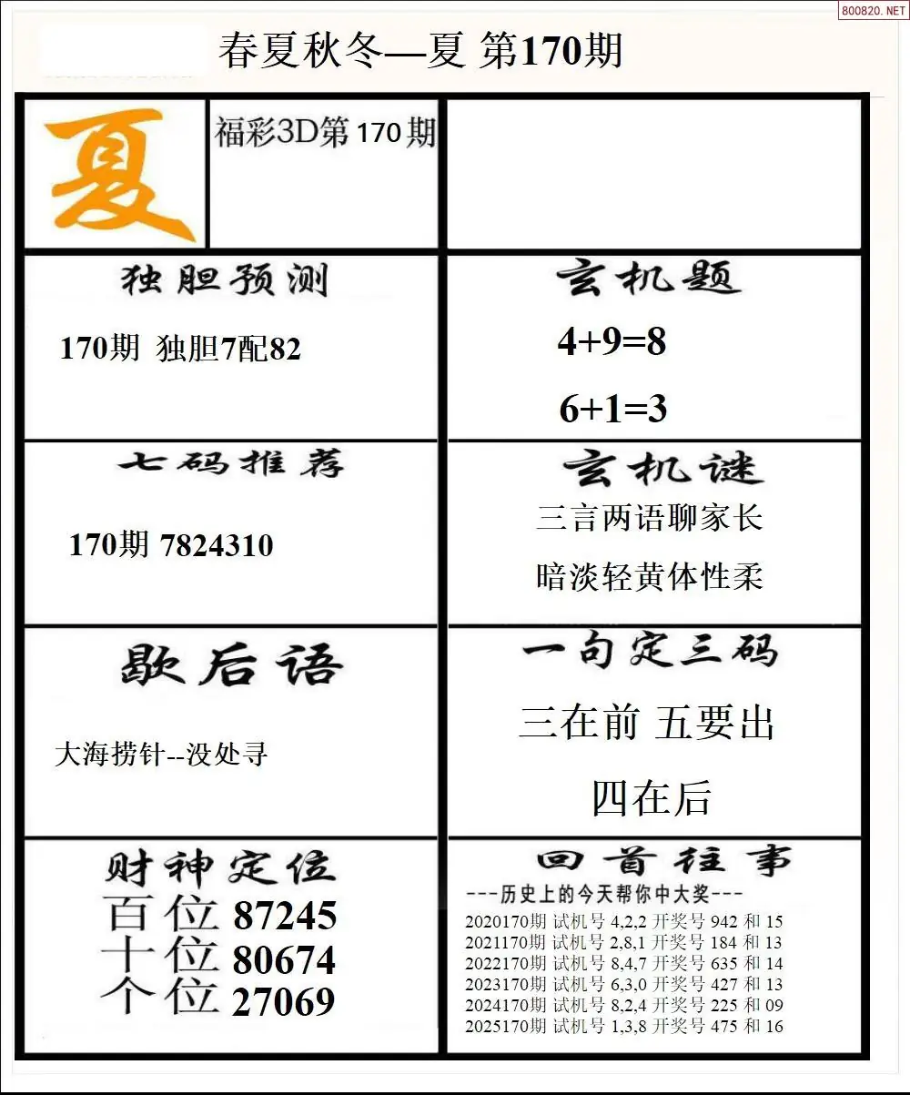 A190春夏秋冬2版