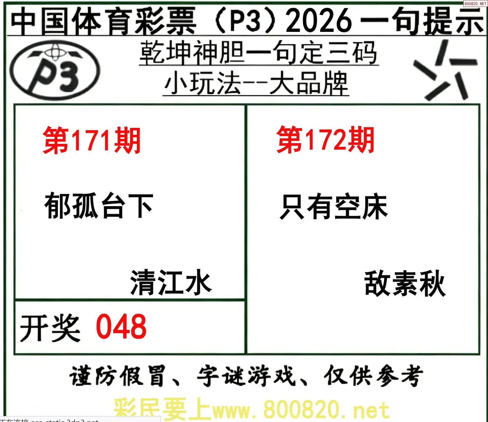 乾坤一句定三码
