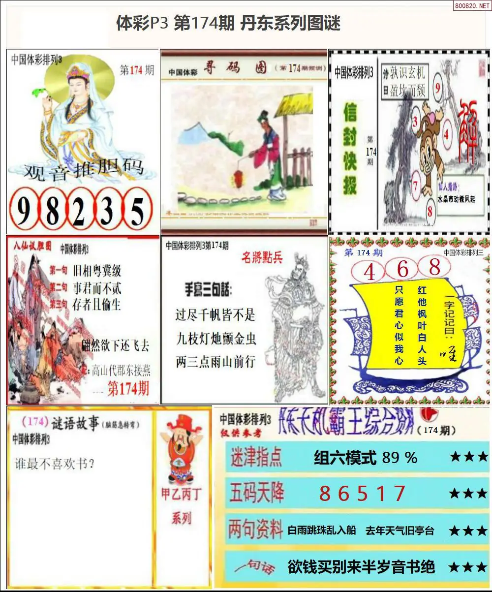 丹东P3系列图谜