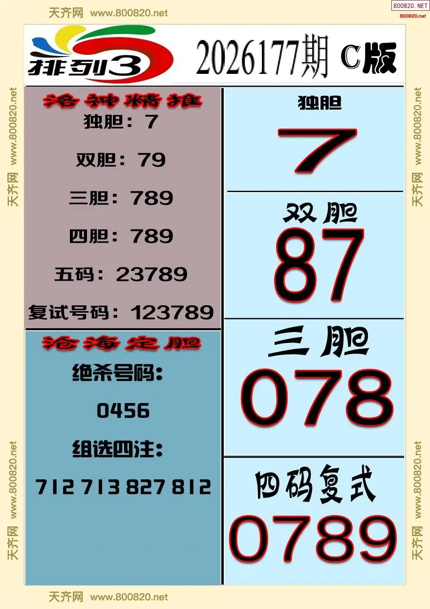 排三专家推荐C