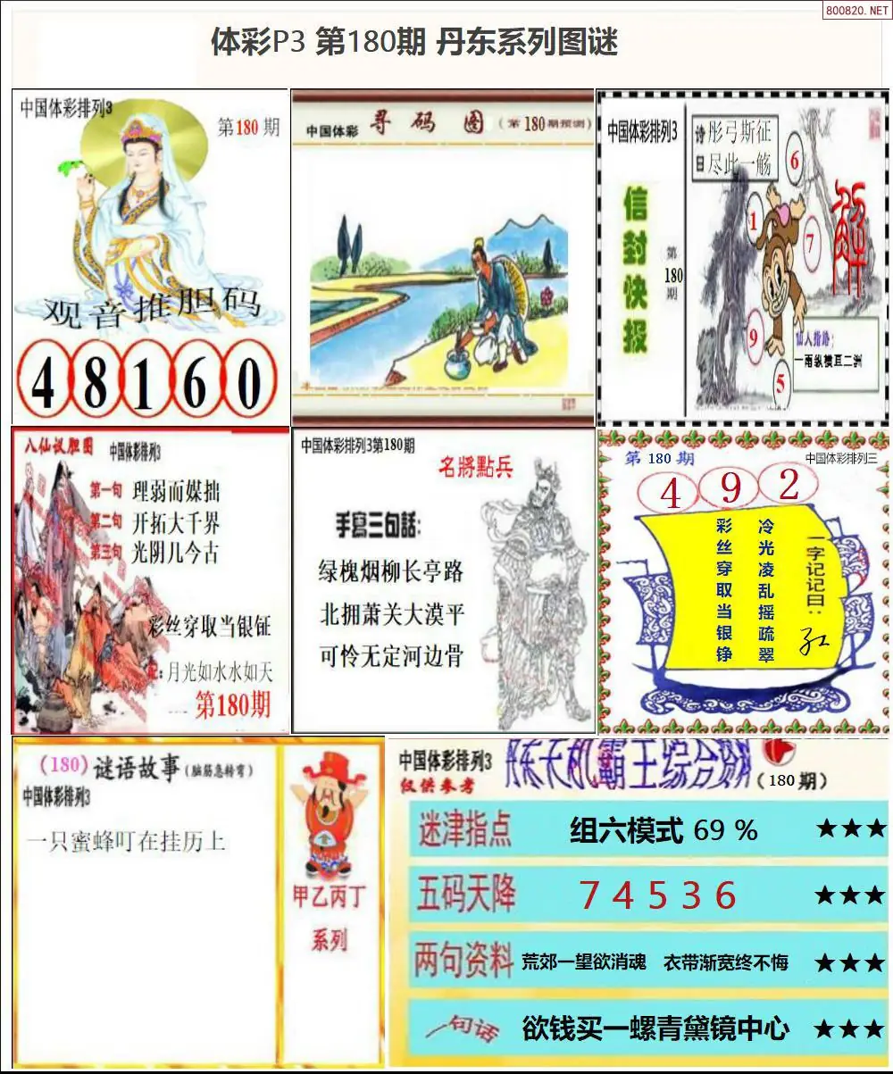 丹东P3系列图谜