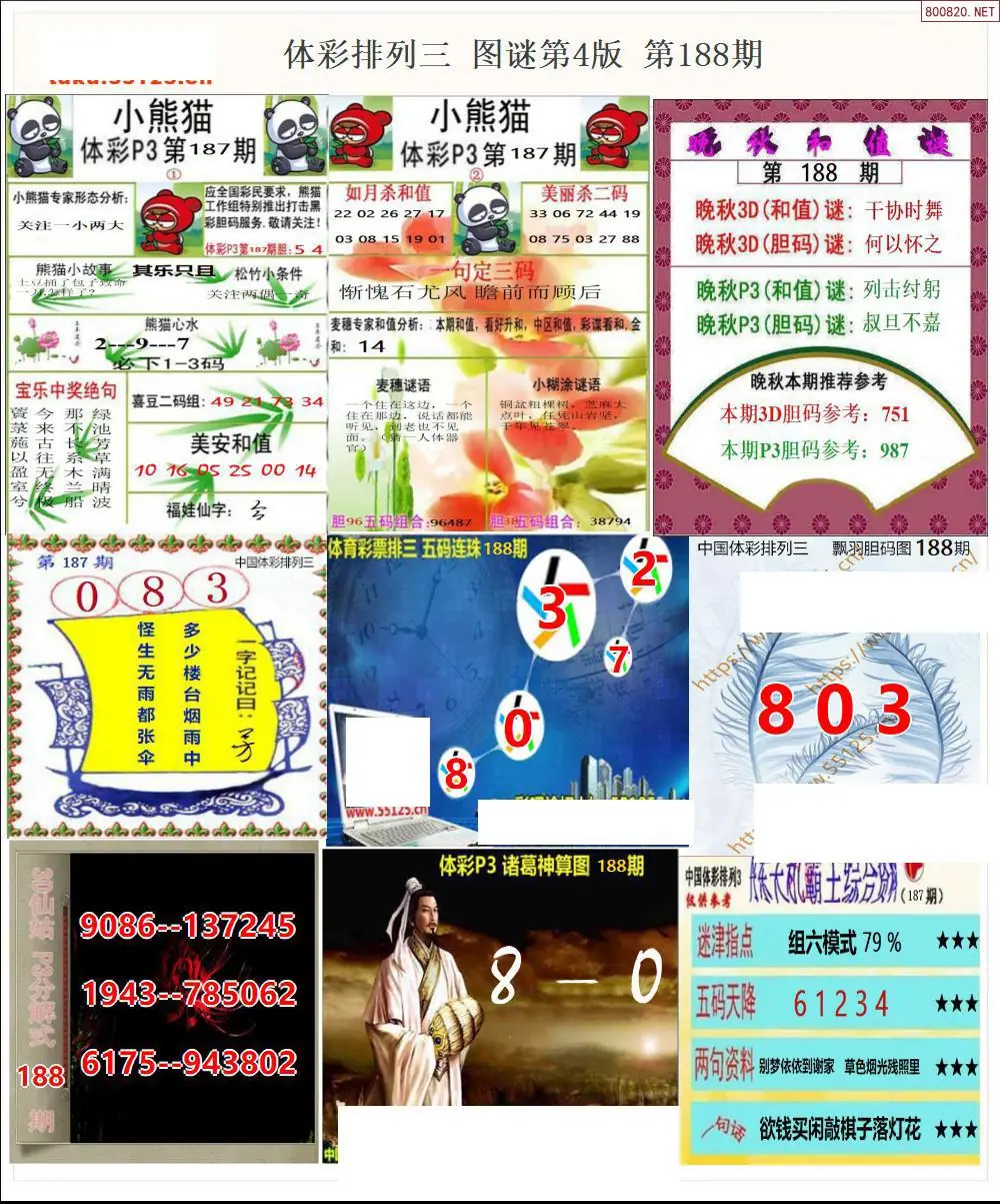 体彩p3图谜四版