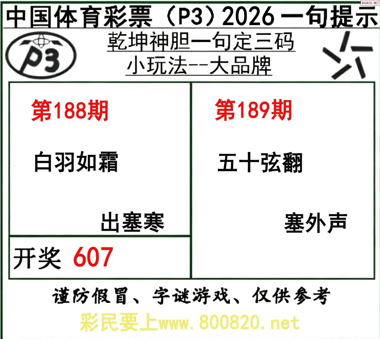 乾坤一句定三码