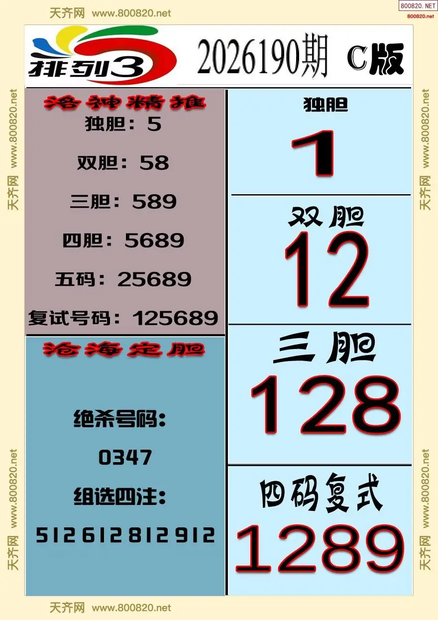 排三专家推荐C