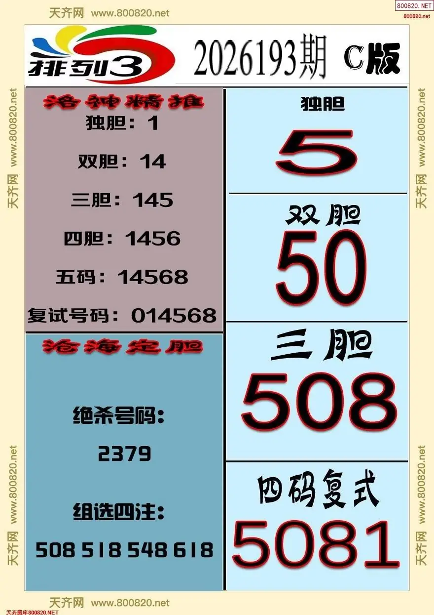排三专家推荐C