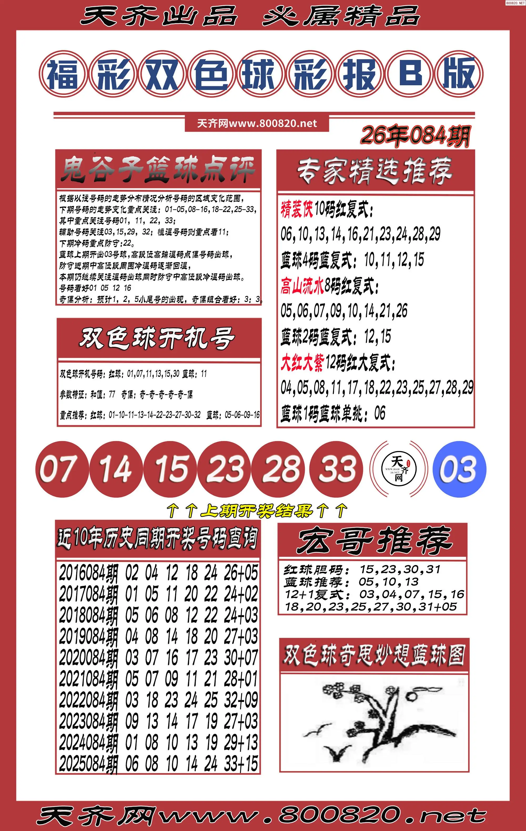双色球彩报B版