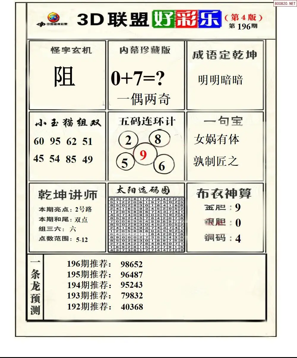 A226联盟好彩乐4