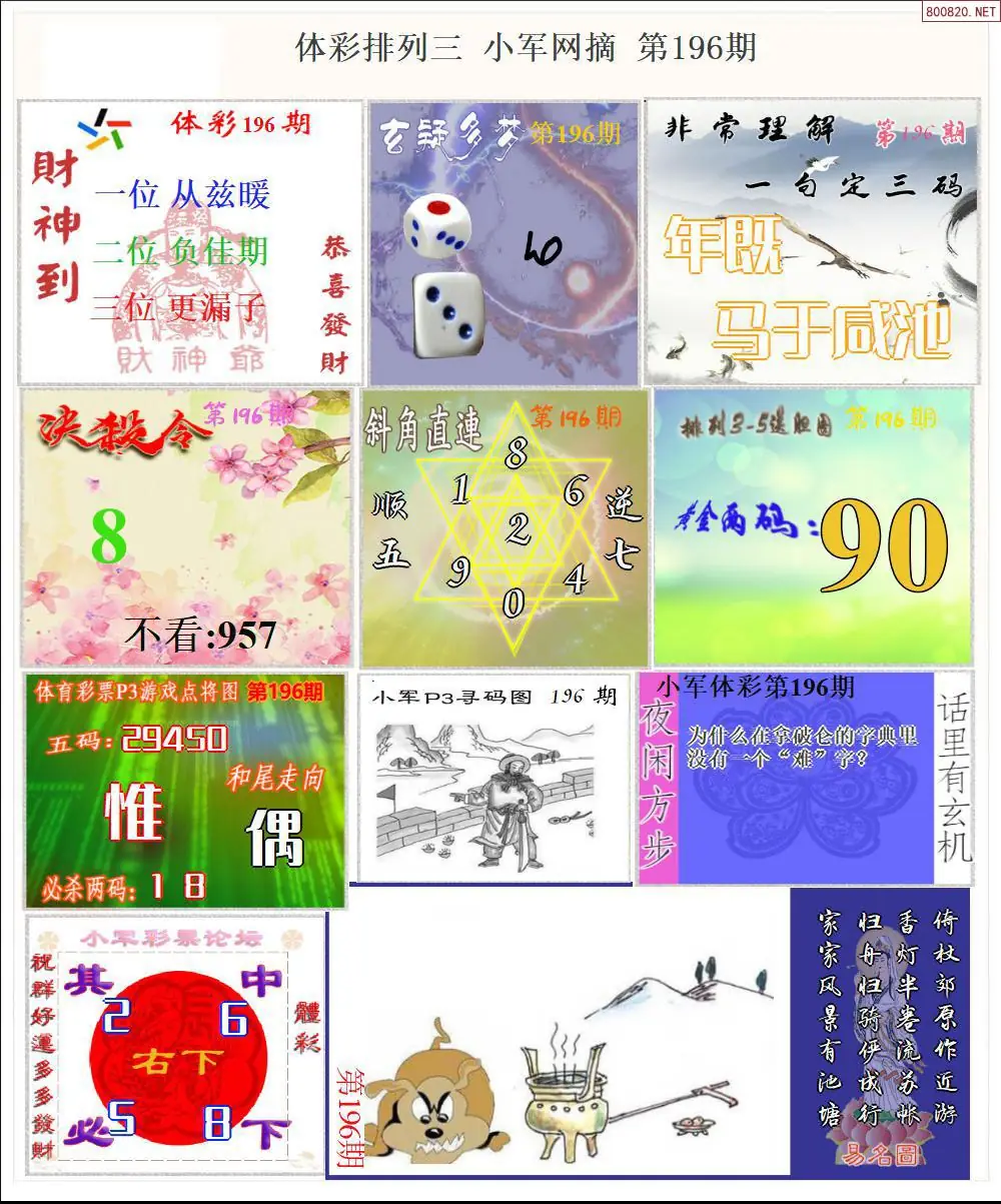 体彩P3小军网摘版