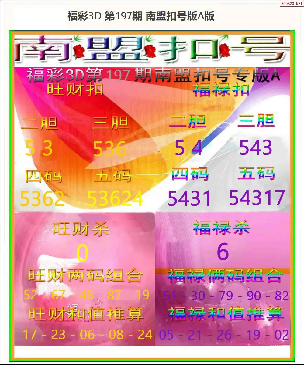 A183南盟扣号A版