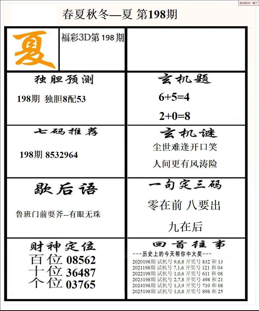 A190春夏秋冬2版