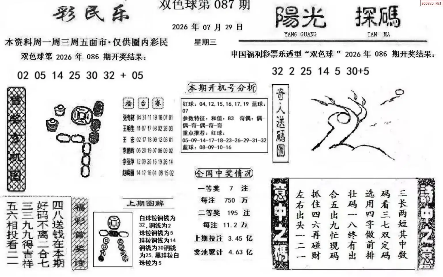 彩民乐+阳光探码图文版