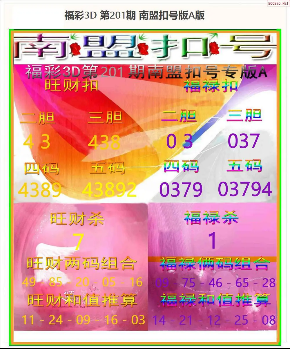 A183南盟扣号A版