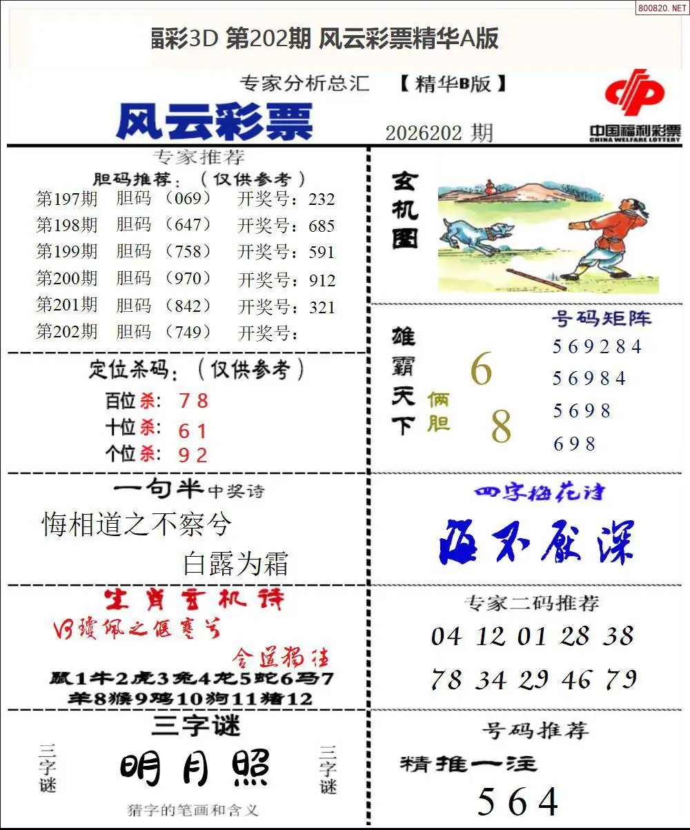 A170风云彩票精华B