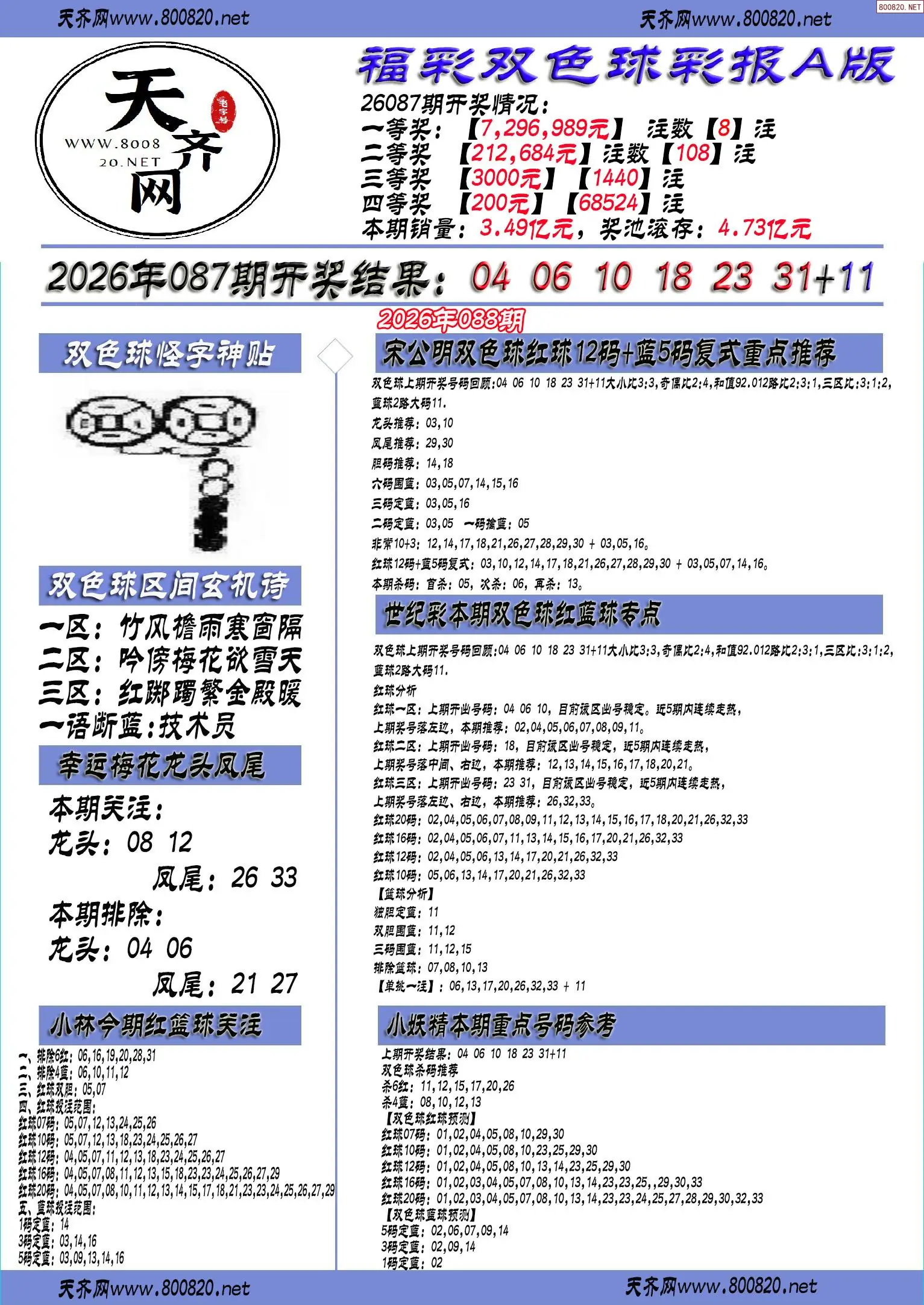双色球彩报A版
