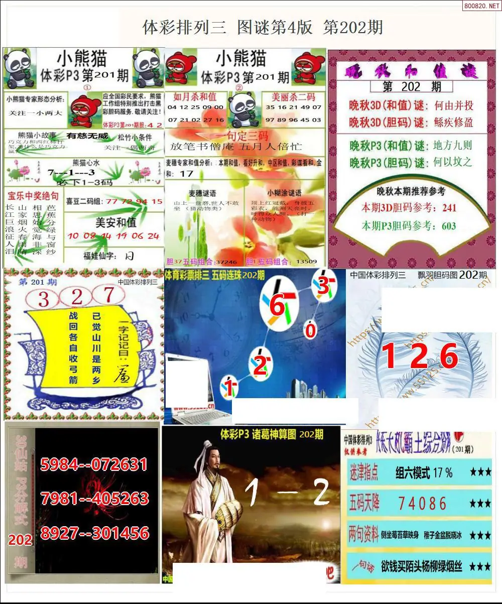 体彩p3图谜四版