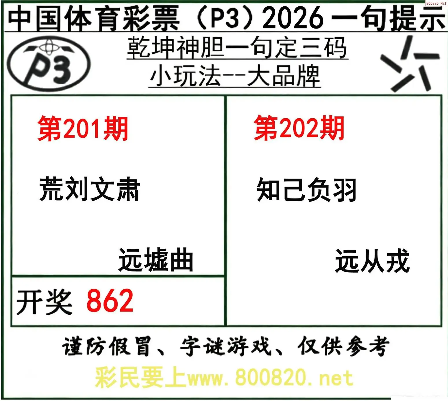 乾坤一句定三码