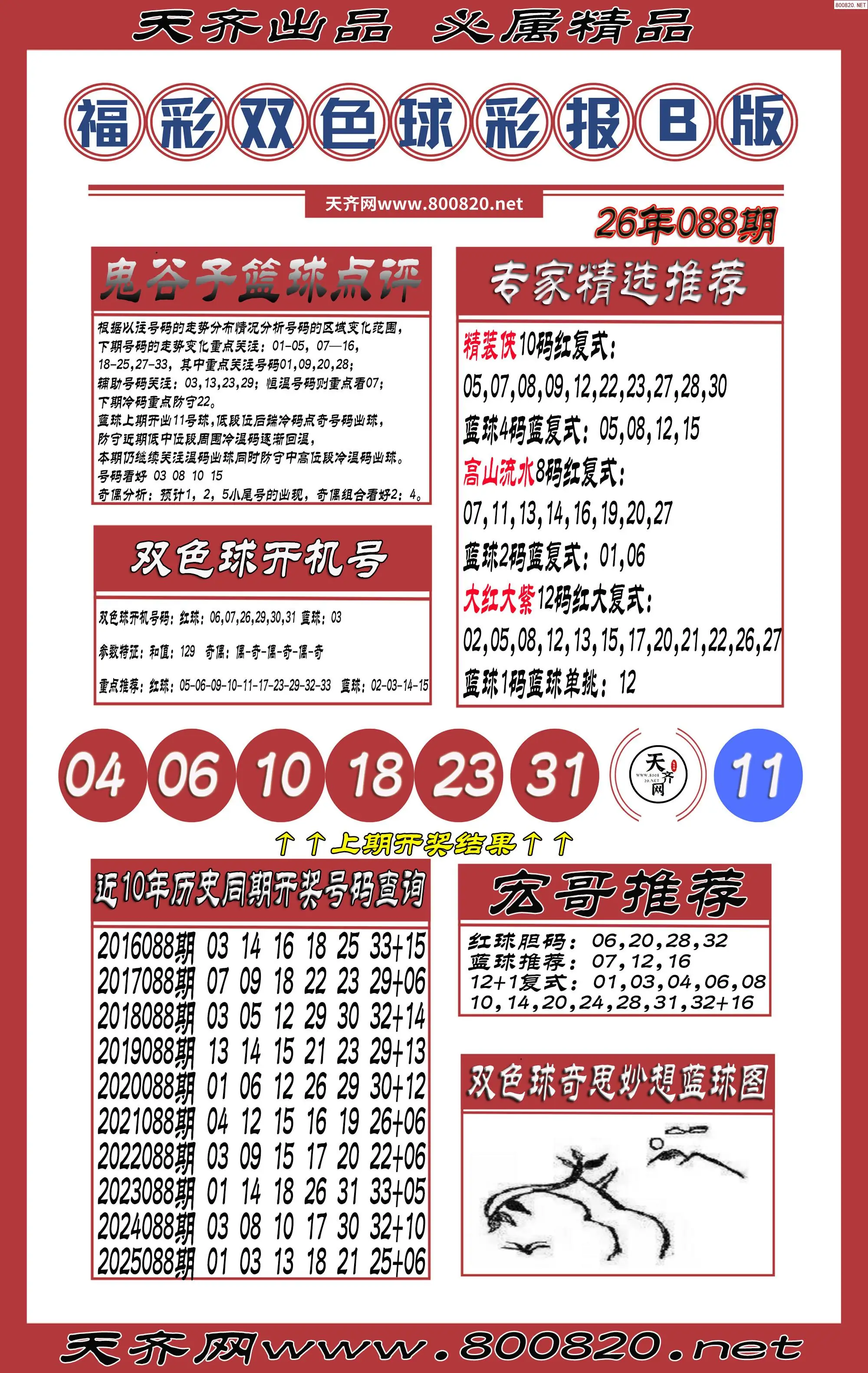 双色球彩报B版