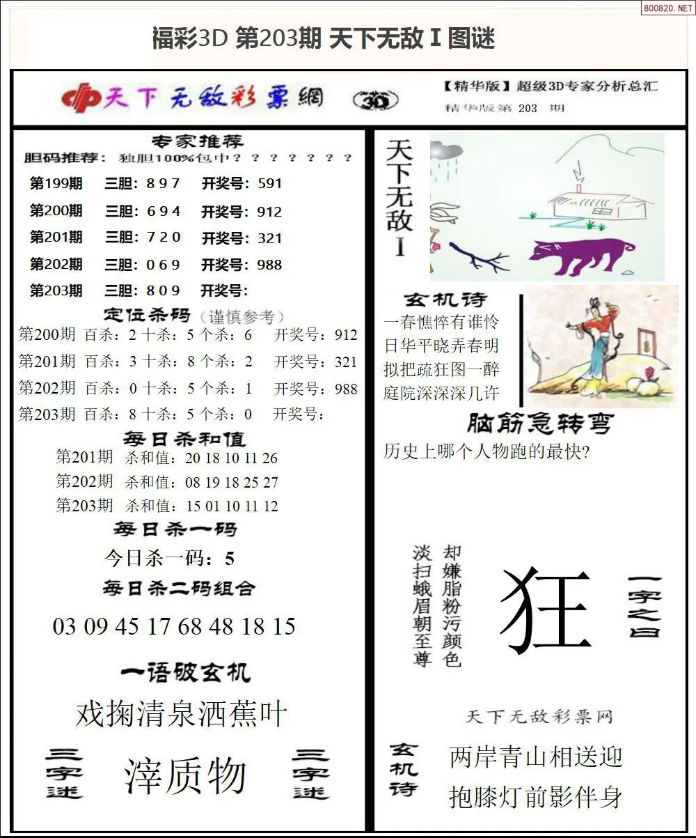 A1793D天下荐彩1