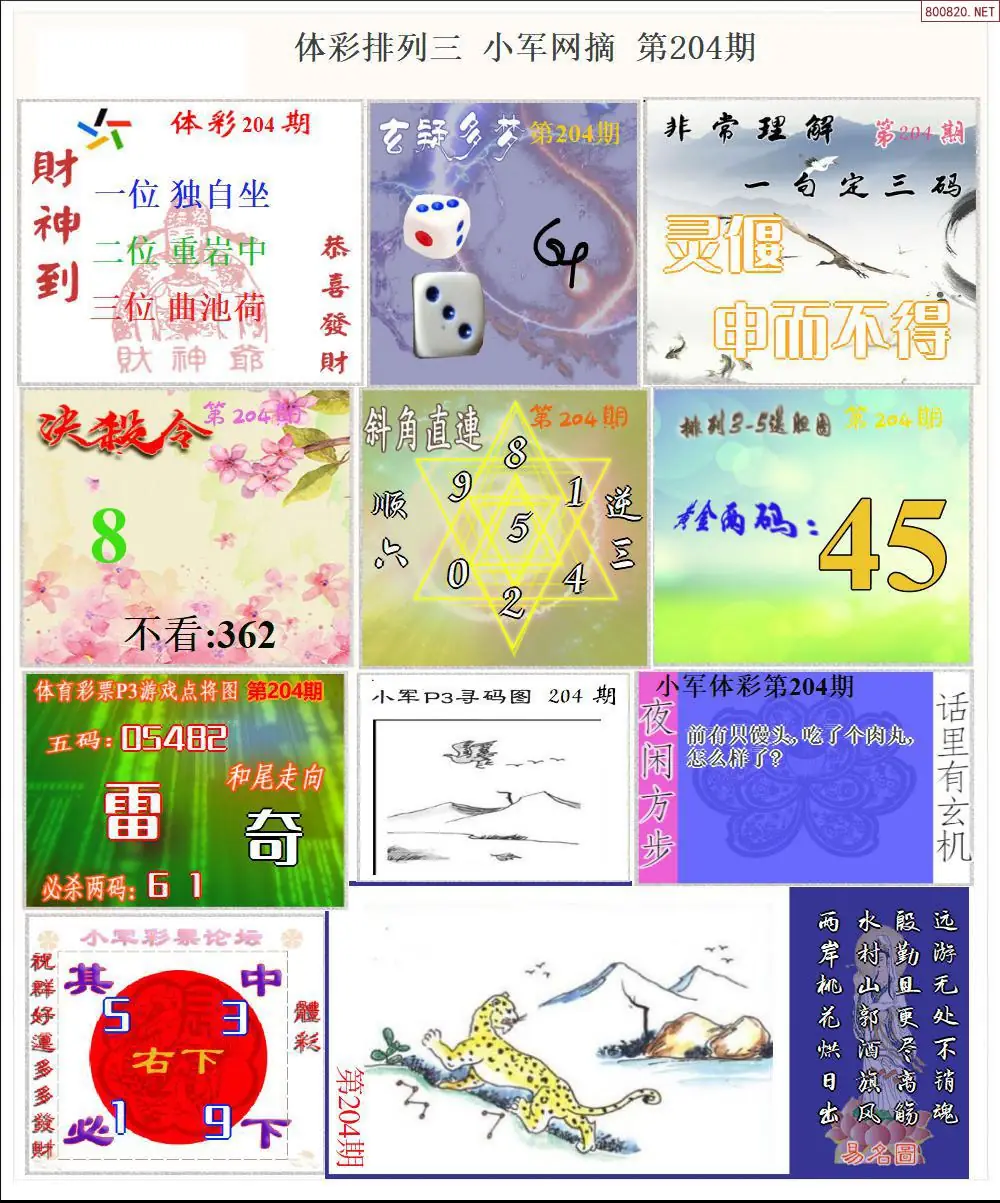 体彩P3小军网摘版