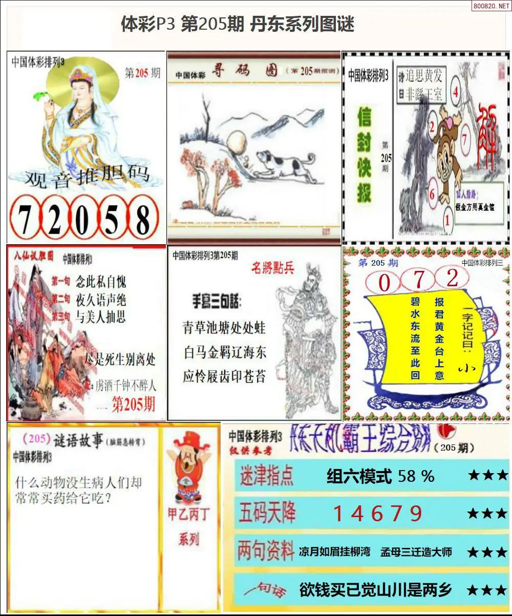 丹东P3系列图谜
