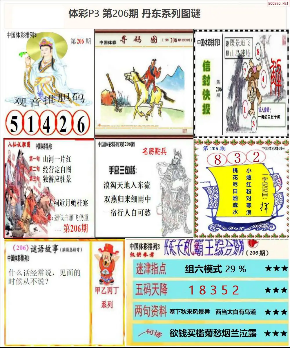 丹东P3系列图谜