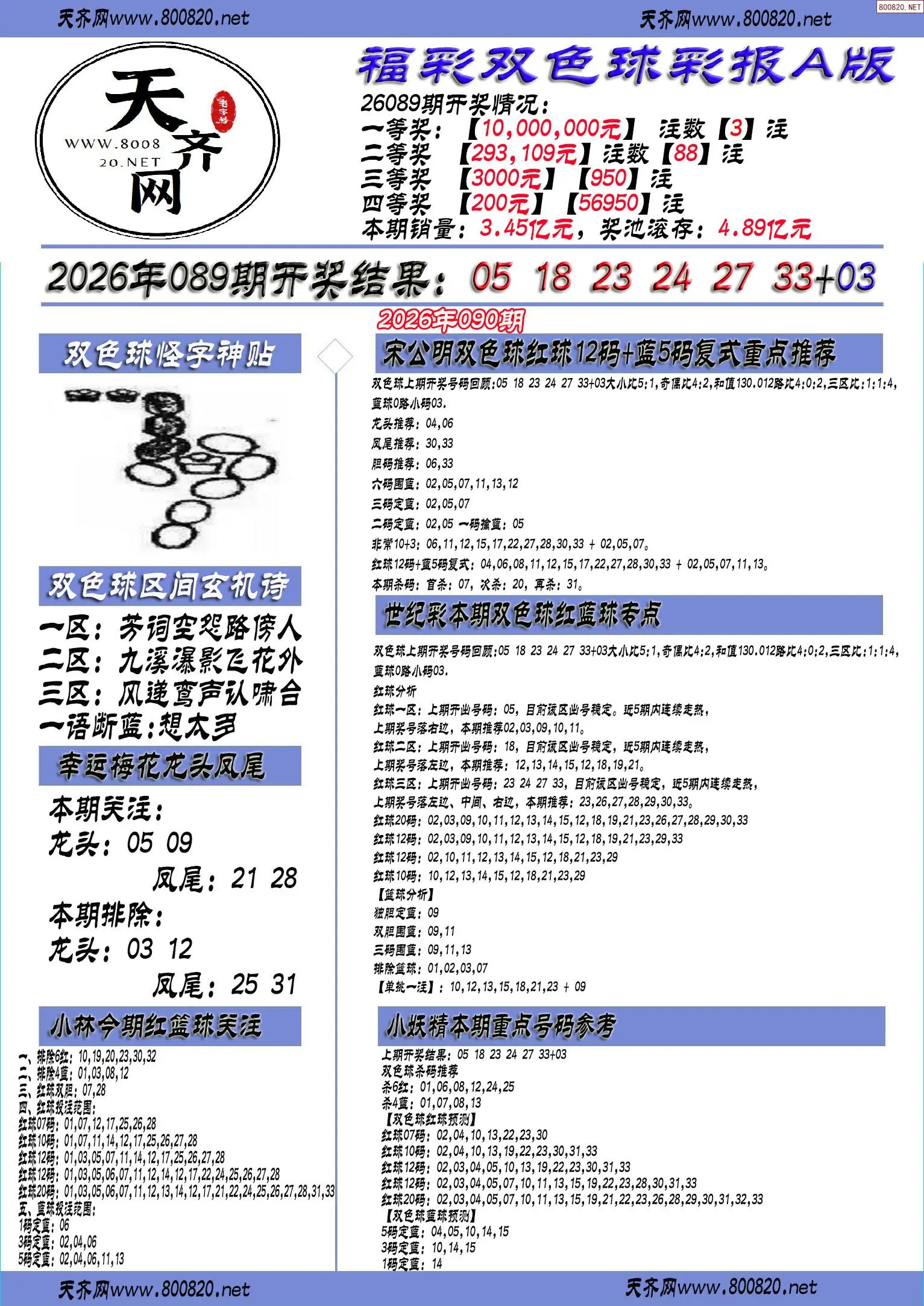 双色球彩报A版