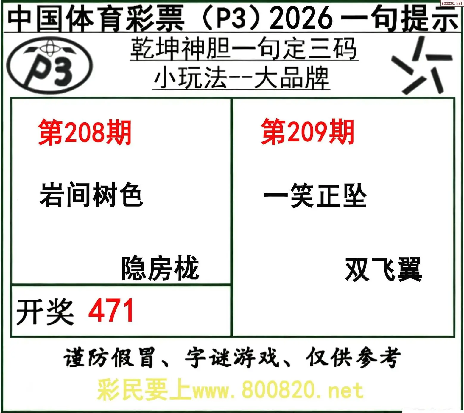 乾坤一句定三码