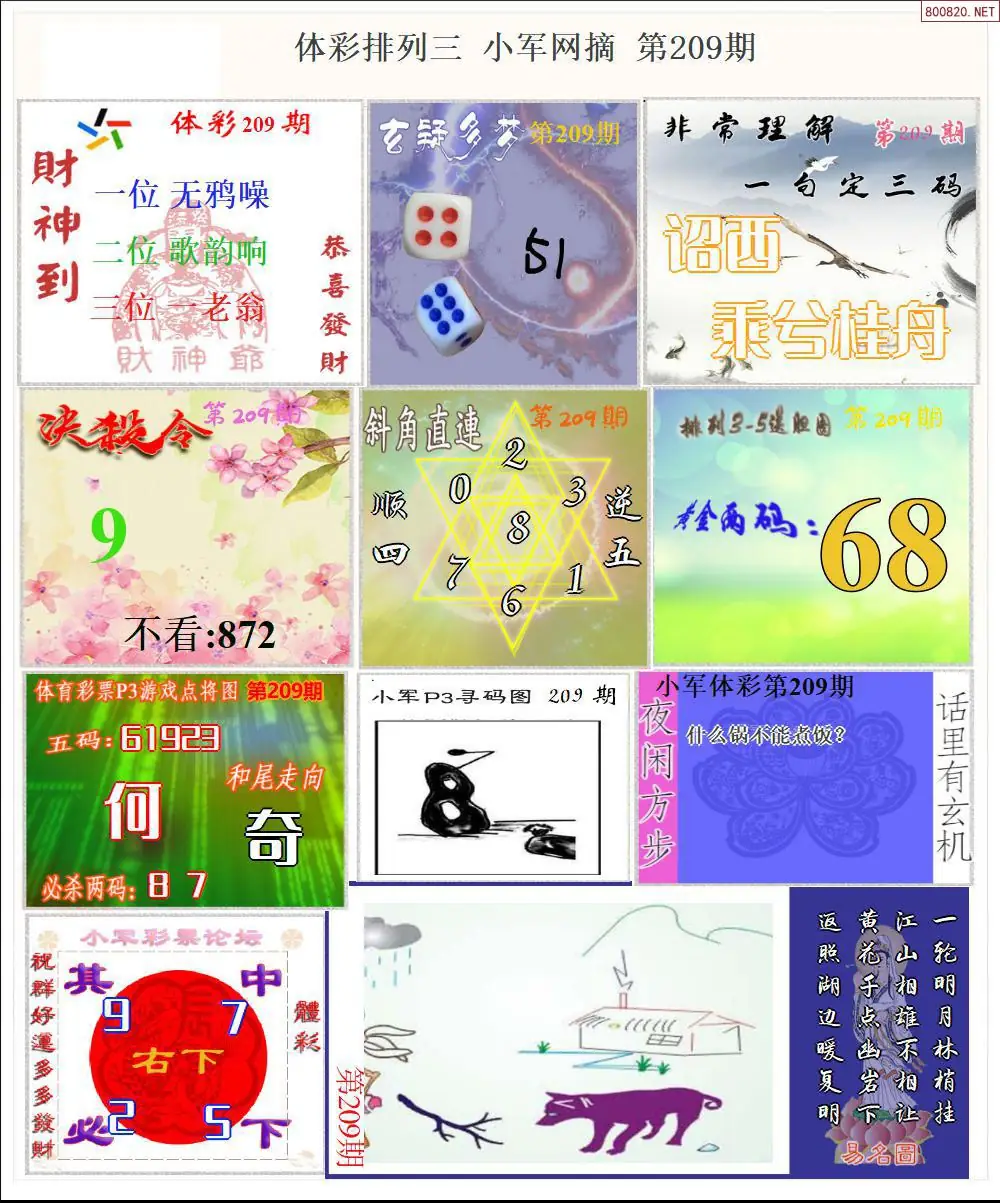 体彩P3小军网摘版