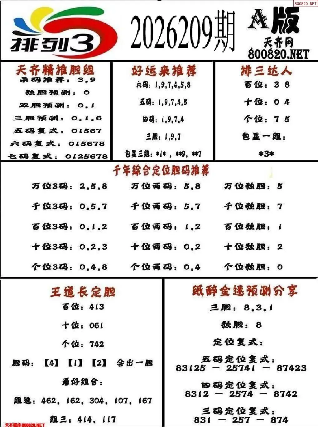 排三专家推荐A版