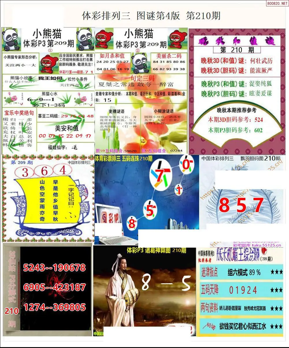 体彩p3图谜四版